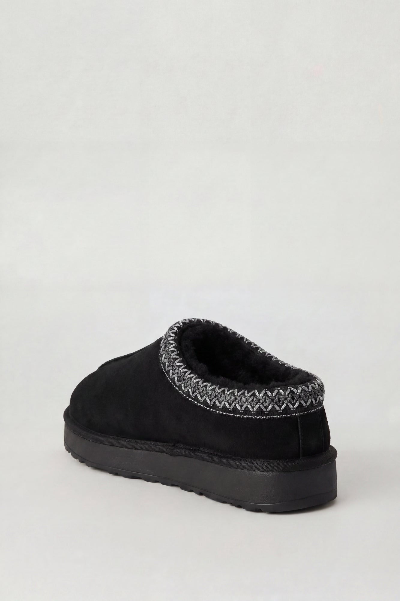 Fur Lined Platform Slipper Booties