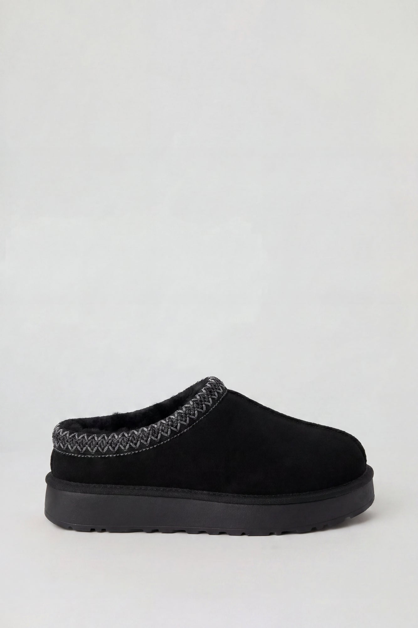 Fur Lined Platform Slipper Booties
