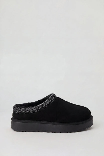 Fur Lined Platform Slipper Booties