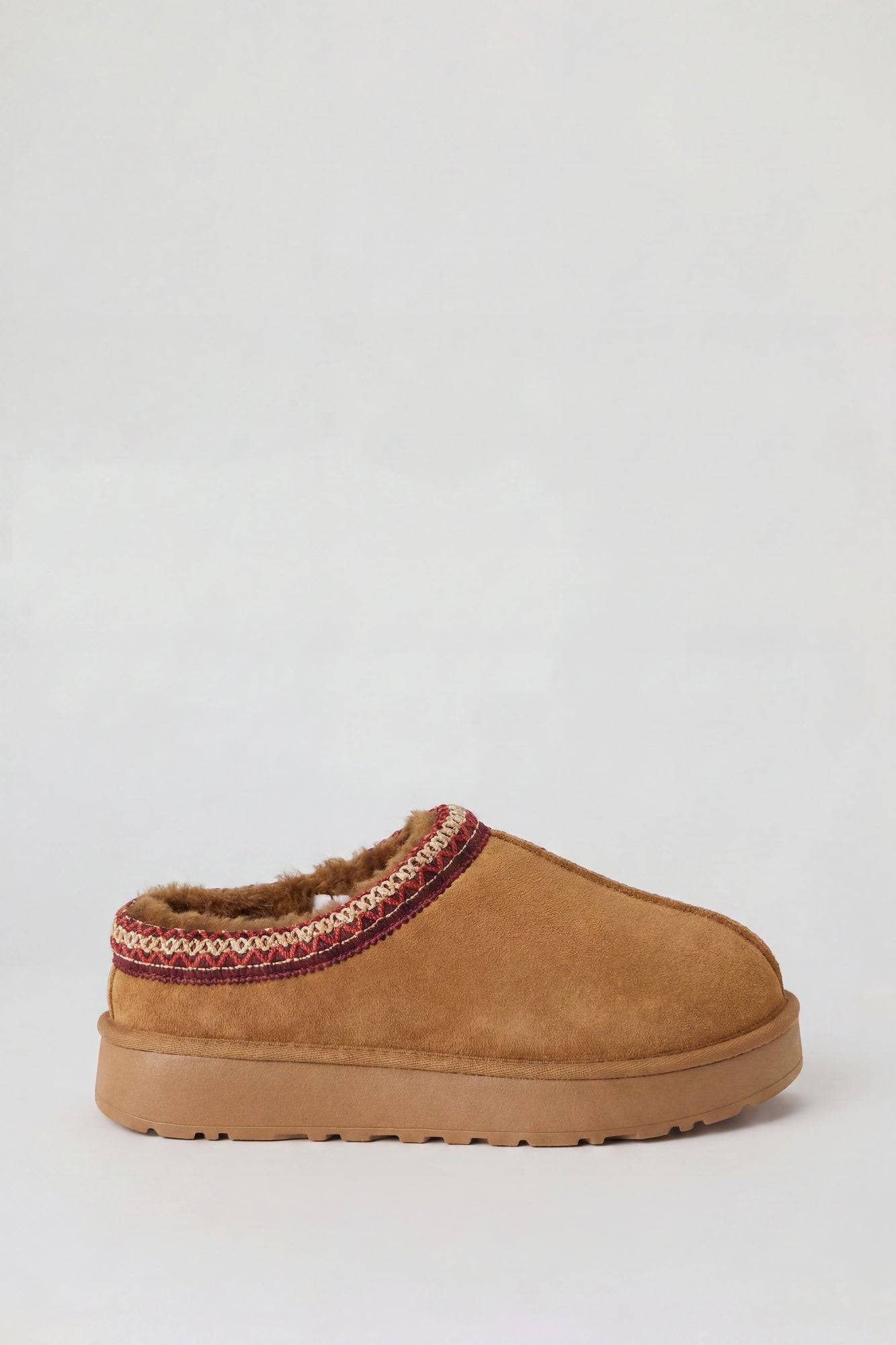 Fur Lined Platform Slipper Booties