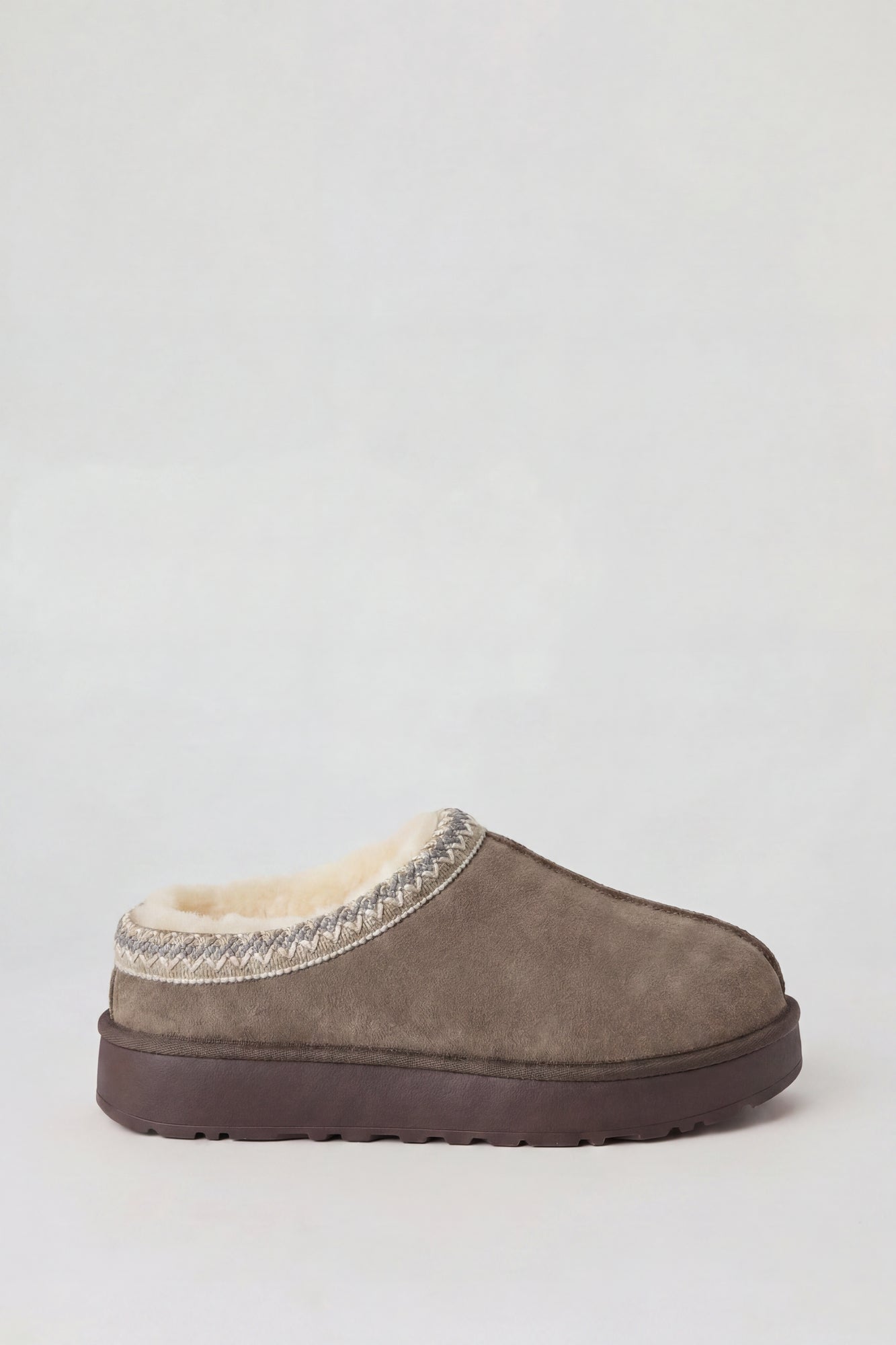 Fur Lined Platform Slipper Booties