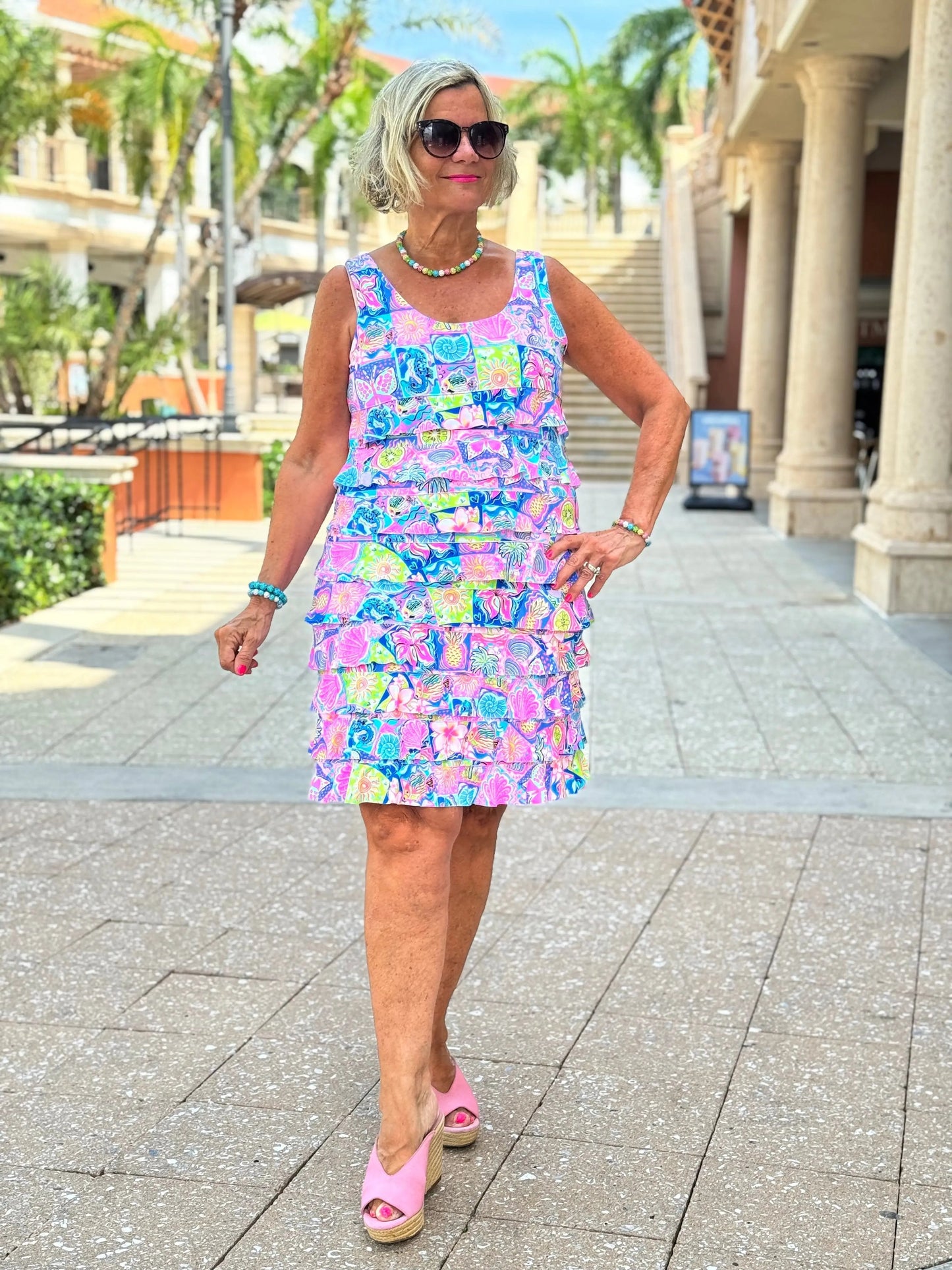 SANDY BEACH COLOR CHA CHA DRESS