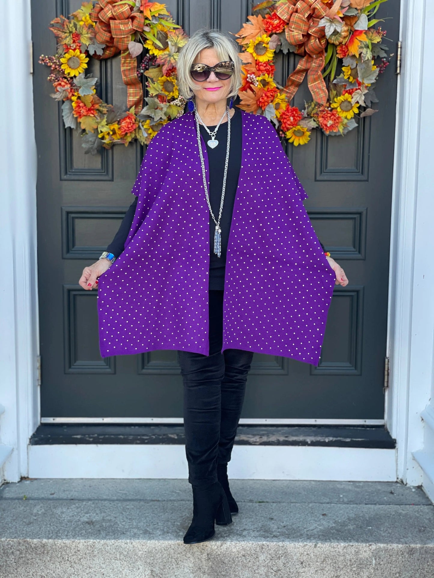 PURPLE BLING CAPE