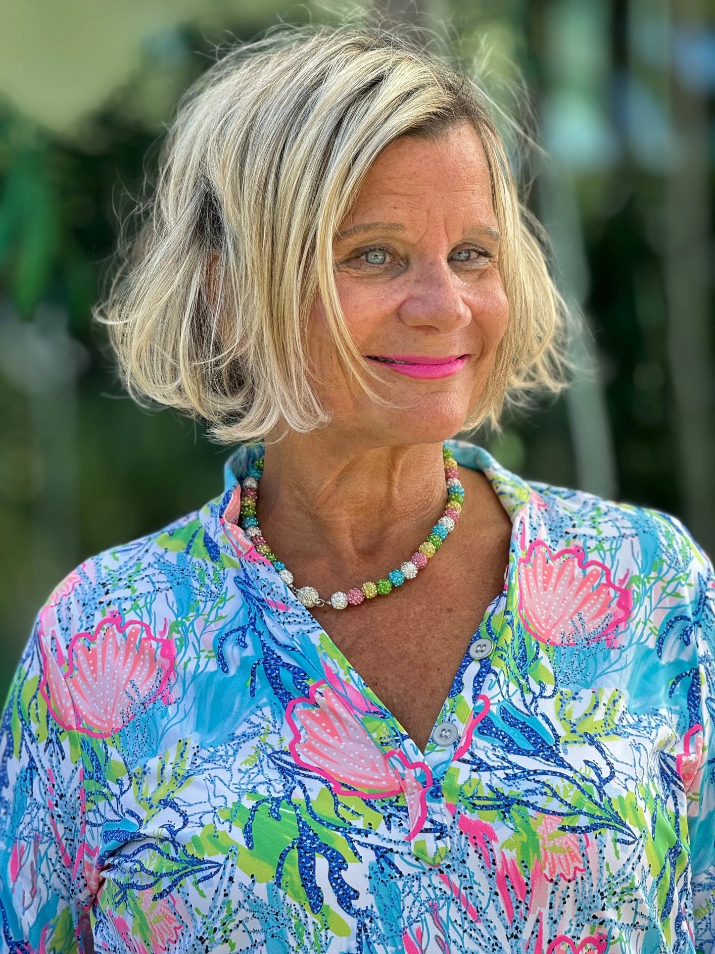 SEASHELL PINK AND BLUE TUNIC