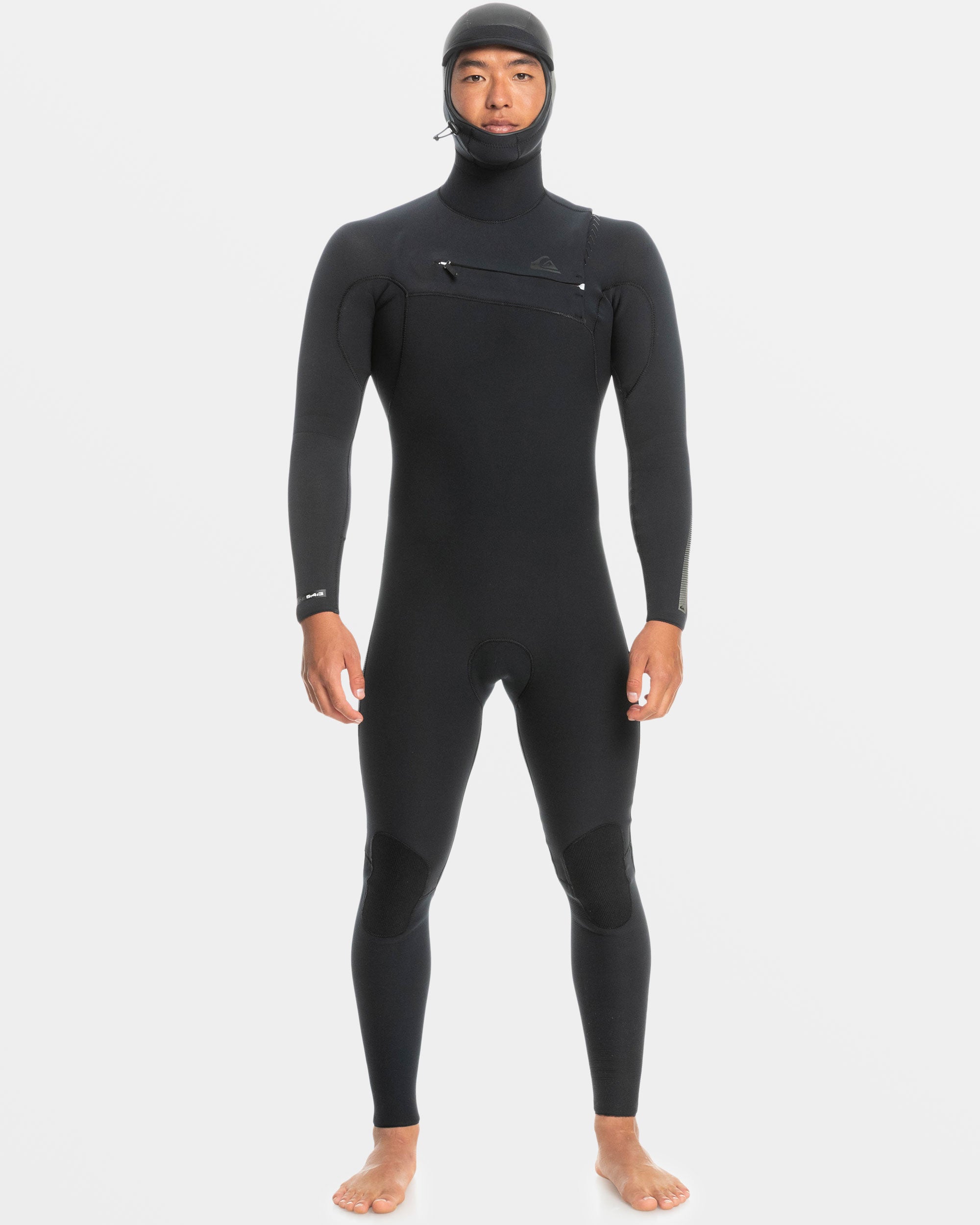 5/4/3mm Highline Hooded GBS Chest Zip Wetsuit - Black