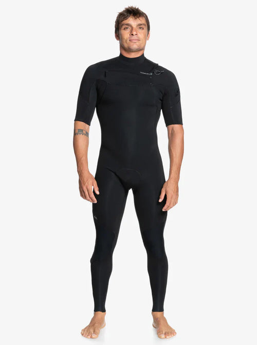2/2 Everyday Sessions Chest Zip Short Sleeve Wetsuit - Black