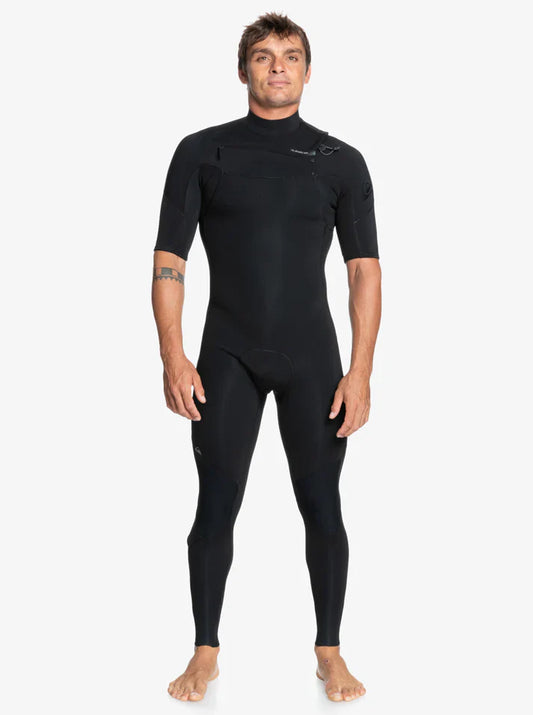 2/2 Everyday Sessions Chest Zip Short Sleeve Wetsuit - Black