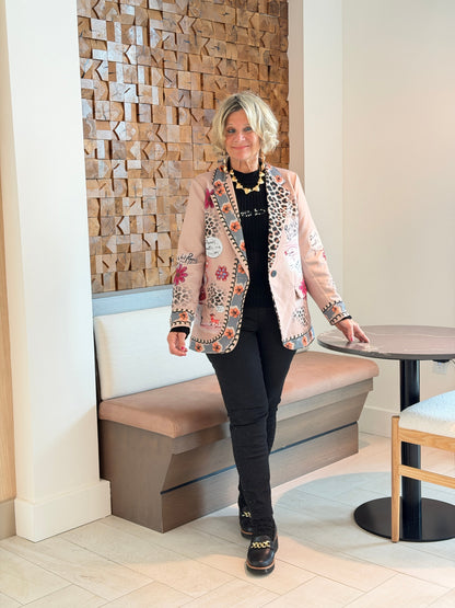 LUPA One Size Italian Parisian Chic Print Blazer  SHIPPING NOV 13-16