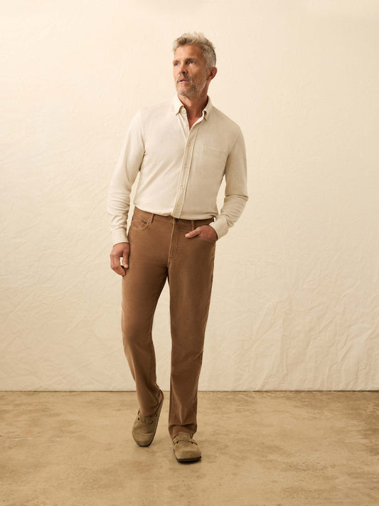 Stretch Terry Corduroy 5-Pocket Pant - Maple Brown