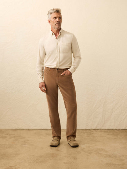 Stretch Terry Corduroy 5-Pocket Pant - Maple Brown