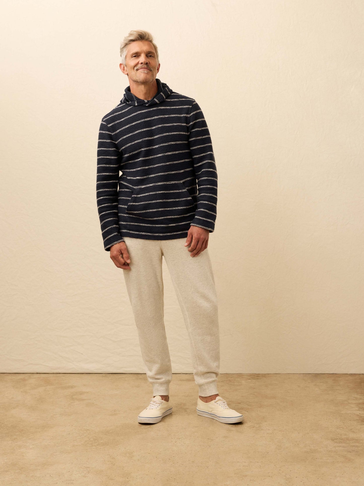 Whitewater Hoodie - Navy Point Stripe
