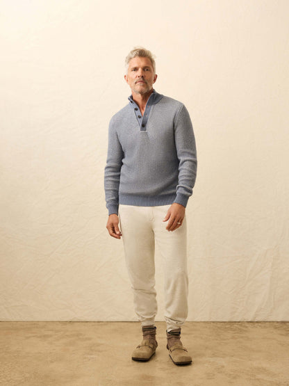 Quarter Button Sweater - Port Huron