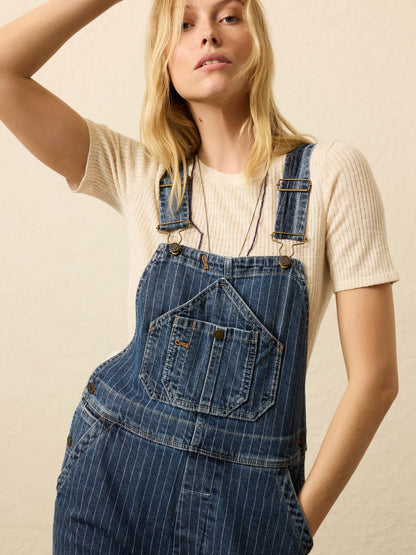 Denim Riveter Overall - Dusk Stripe Wash