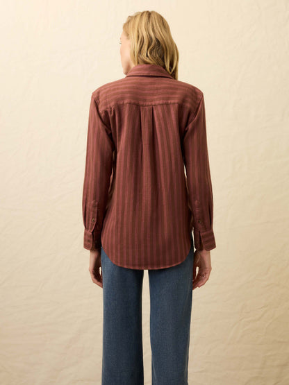 The Heirloom Portuguese Flannel Relaxed Shirt - Cliff Walk Stripe