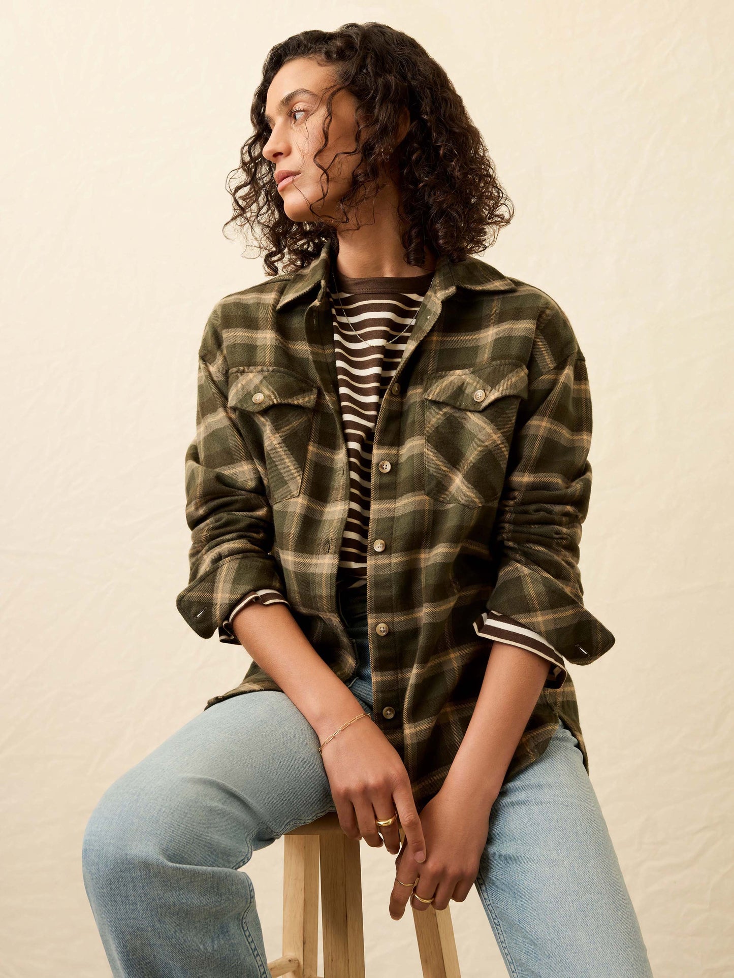 The Heirloom Portuguese Flannel Overshirt - Garret Verde Plaid