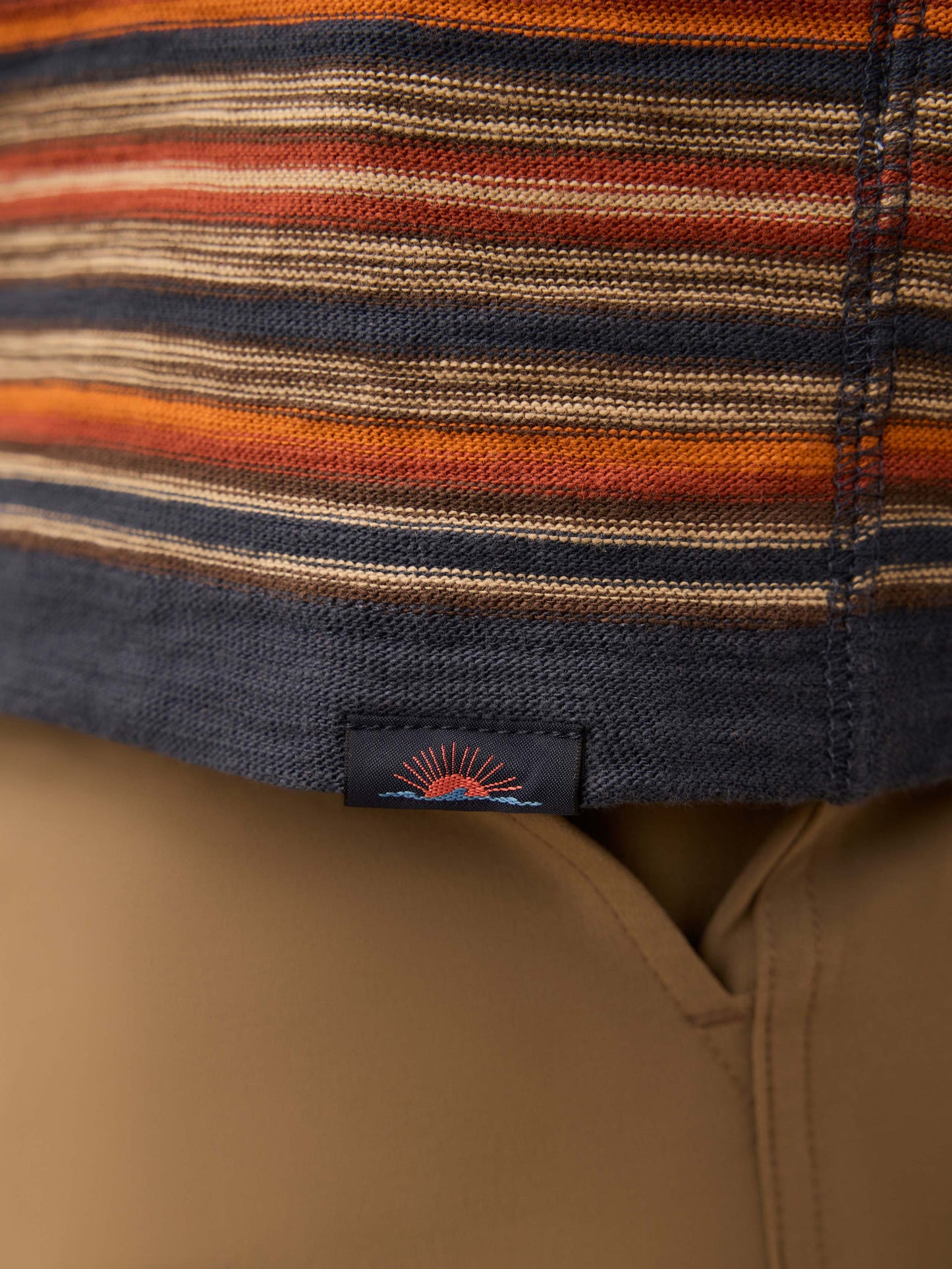 Sunwashed Organic Hoodie - Nighttime Fire Stripe
