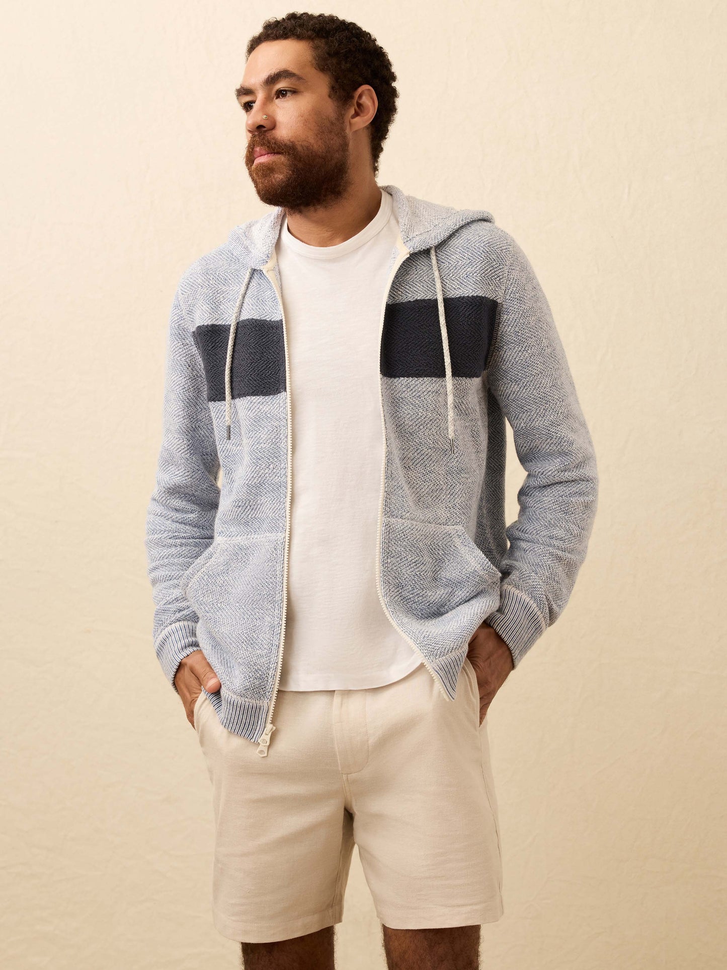 Whitewater Full Zip Hoodie - Whitewater Surf Stripe