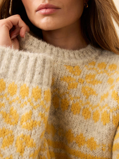 Powder Peak Boyfriend Sweater - Glacier Oat