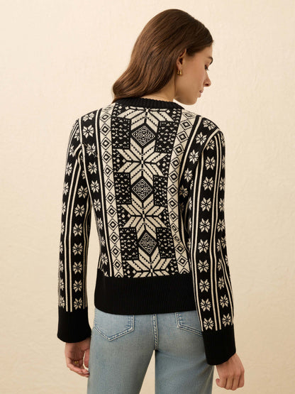 Sun Valley Crewneck - Midnight Snowflake