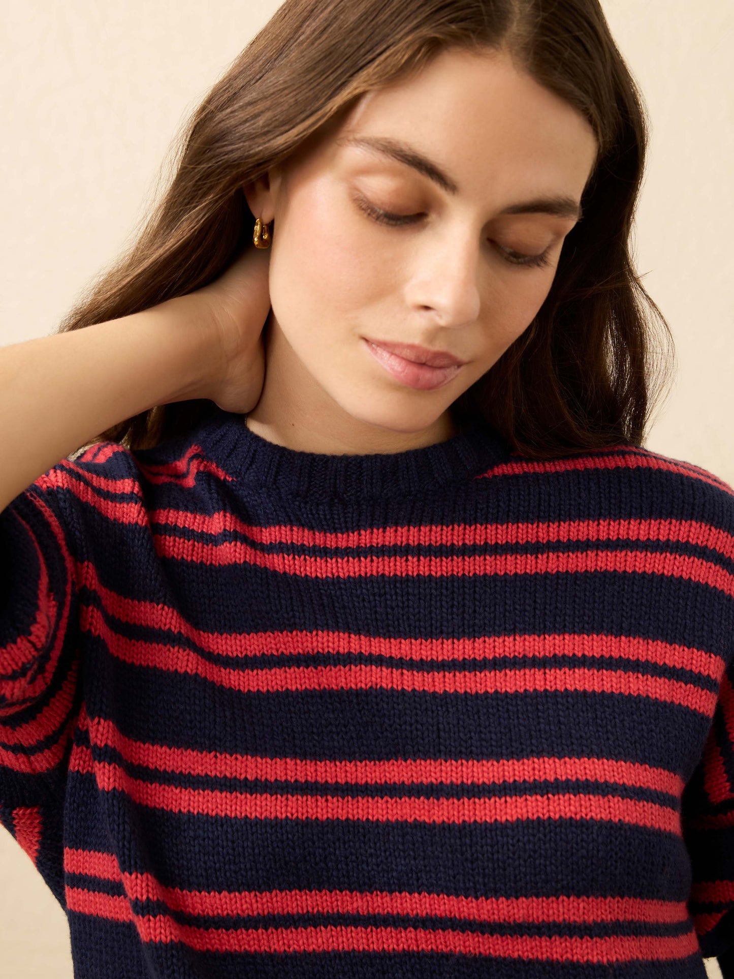Heirloom Cotton Summit Pullover - Midnight Stripe