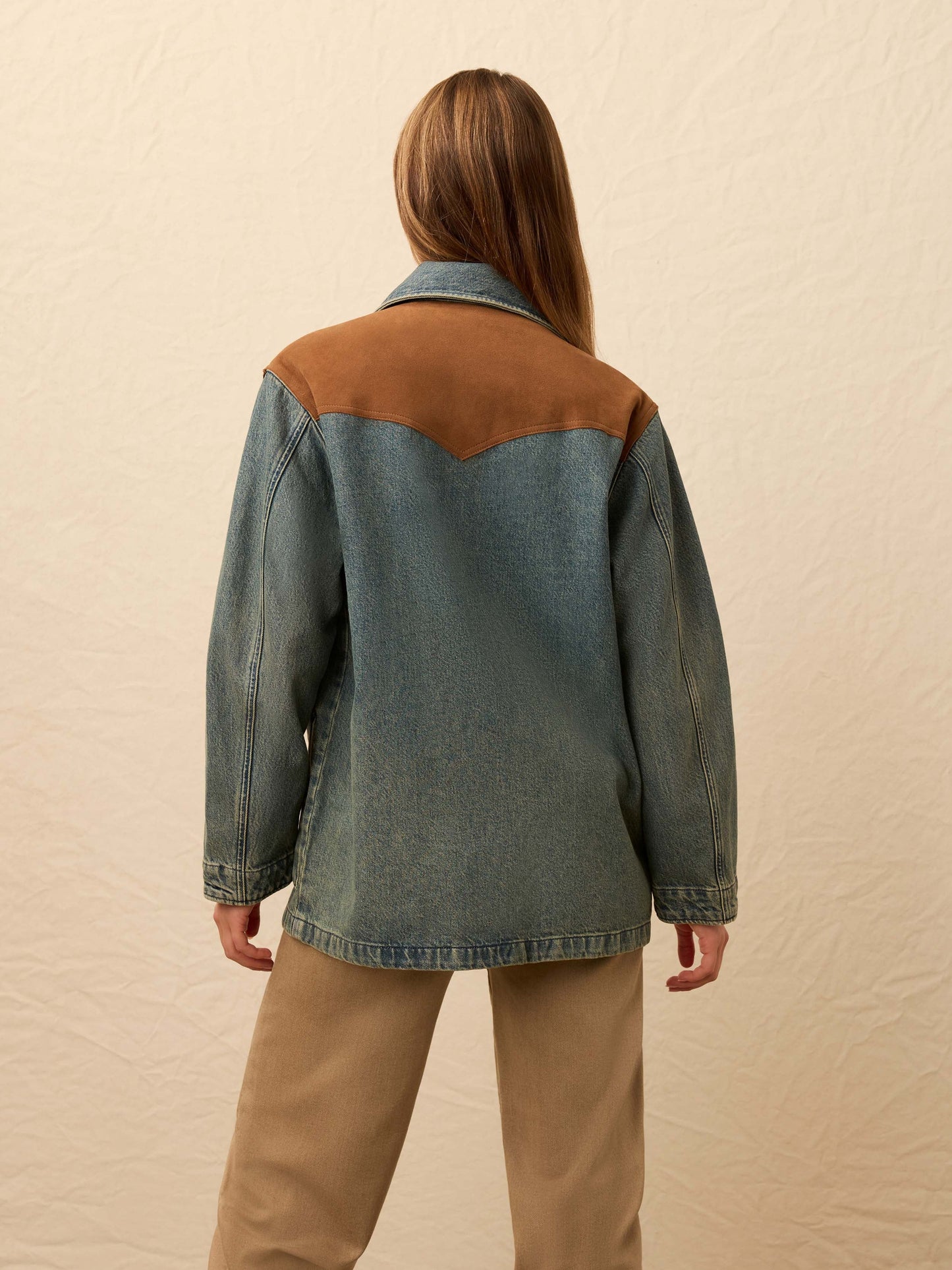 Ridge Back Denim Suede Jacket - Creekside Indigo Wash