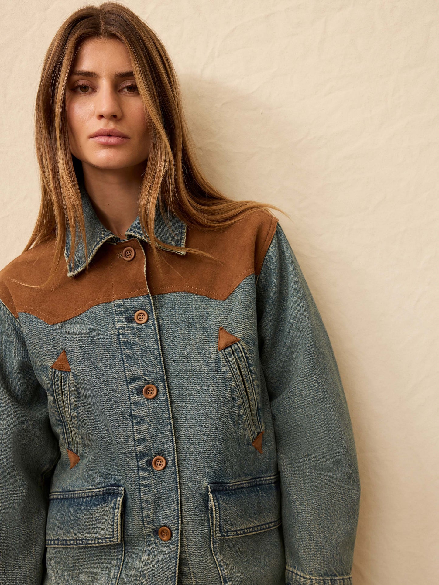 Ridge Back Denim Suede Jacket - Creekside Indigo Wash