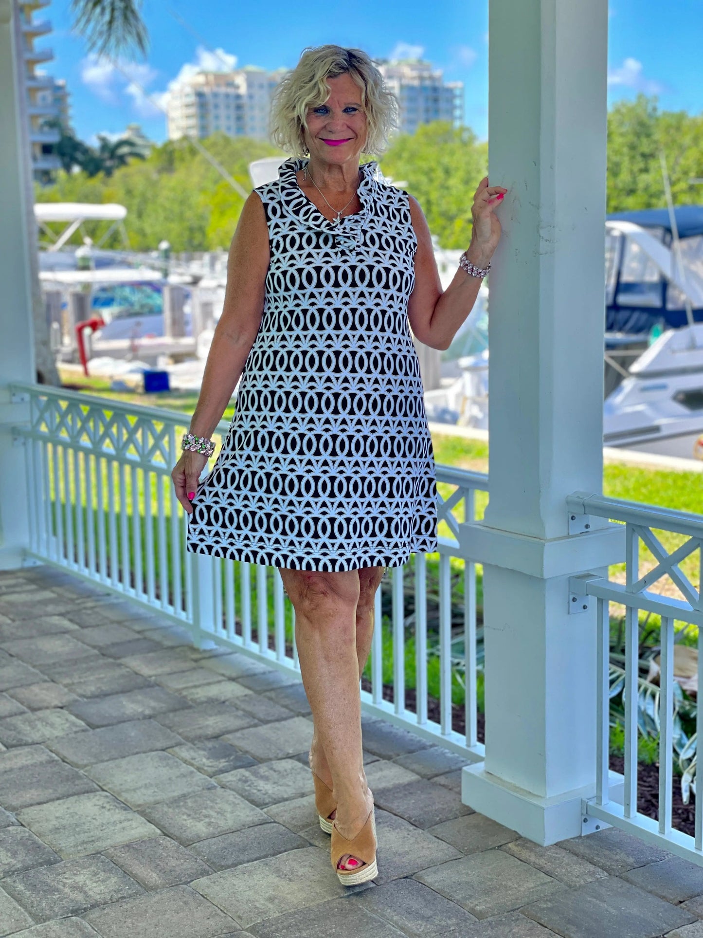 SANDBAR RUFFLE DRESS