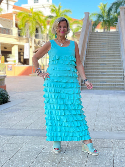 SEAFOAM CHA CHA MAXI DRESS