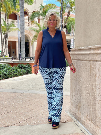 MELINA BLUE PALAZZO PANT