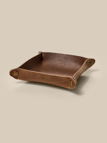 Leather Valet Tray - Natural