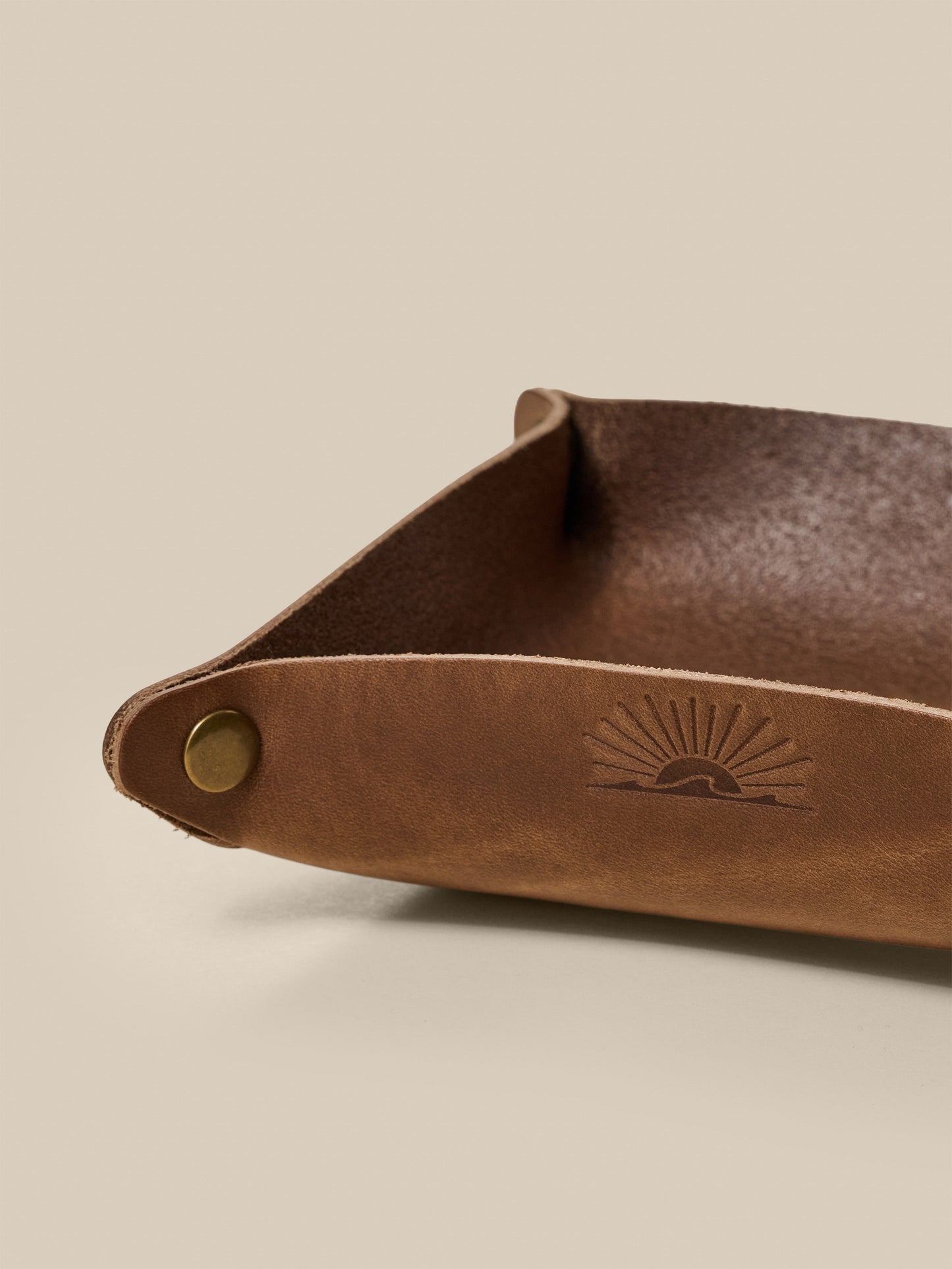 Leather Valet Tray - Natural