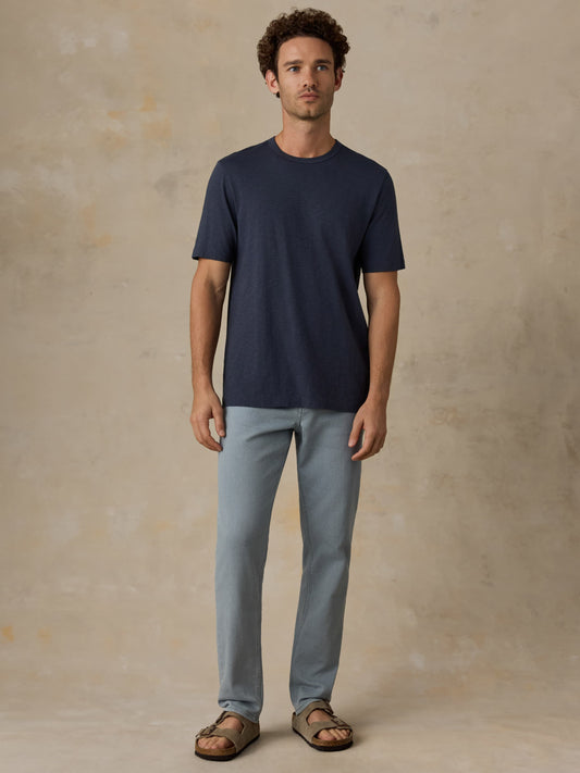 Stretch Terry 5-Pocket Pant - Bay Blue
