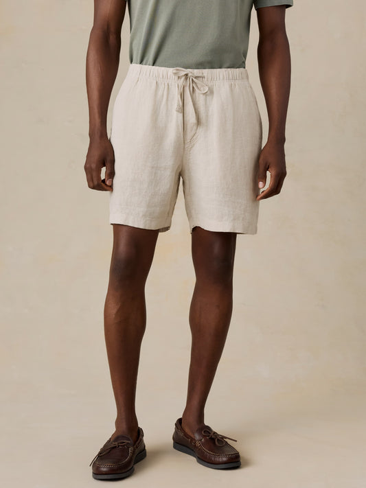 Essential Linen Short (6.5") - Weathered Sand