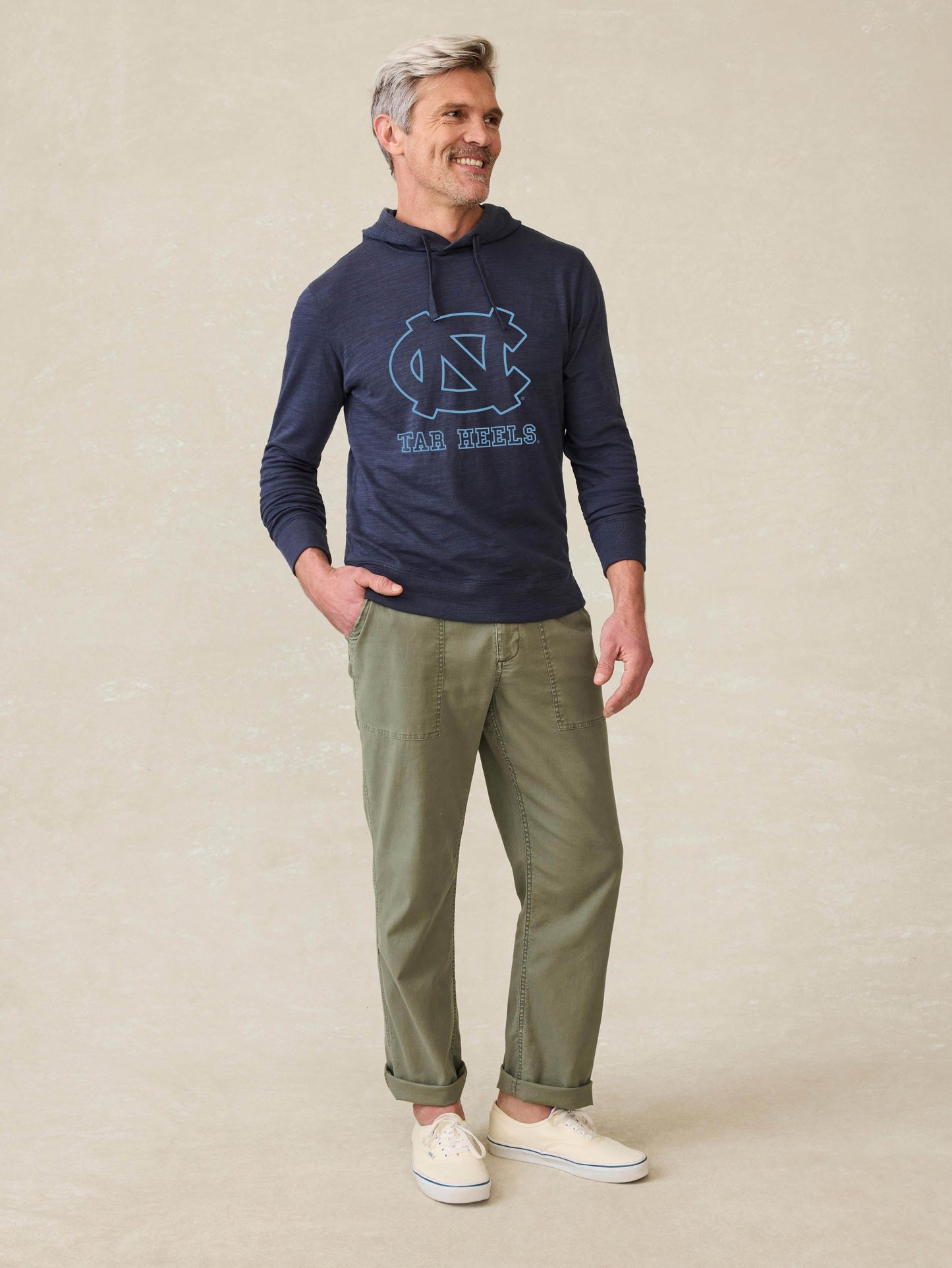 University of North Carolina Sunwashed Slub Hoodie - Blue Nights