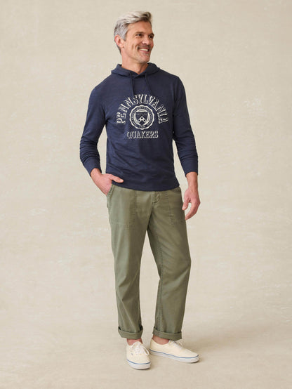University of Pennsylvania Sunwashed Slub Hoodie - Blue Nights