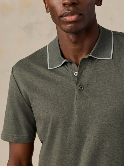 Short-Sleeve Movement™ Pique Polo - Tropics Olive Melange