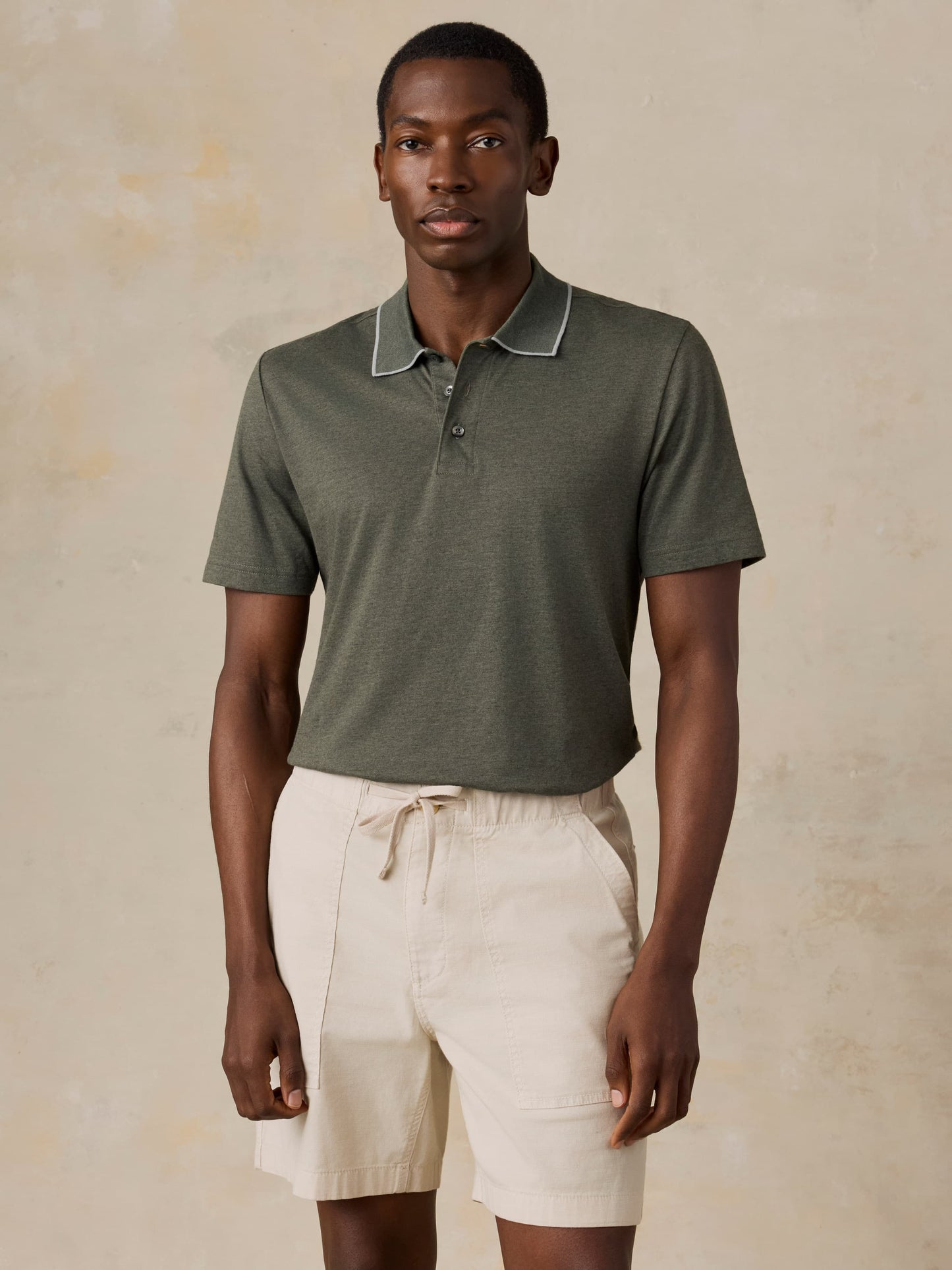 Short-Sleeve Movement™ Pique Polo - Tropics Olive Melange