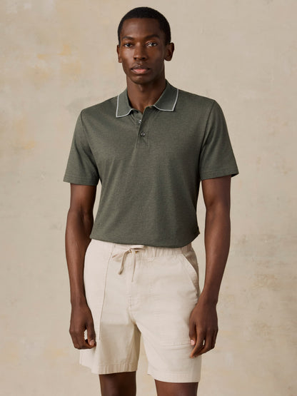 Short-Sleeve Movement™ Pique Polo - Tropics Olive Melange