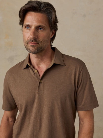 Sunwashed T-Shirt Polo - Island Brown