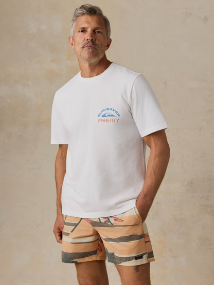 Faherty x Quiksilver Heavy Wash Tee - White
