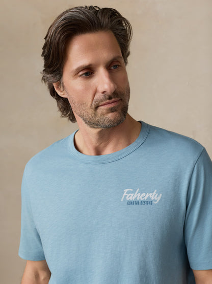 Sunwashed Regenerative Graphic Tee - Stormy Lake