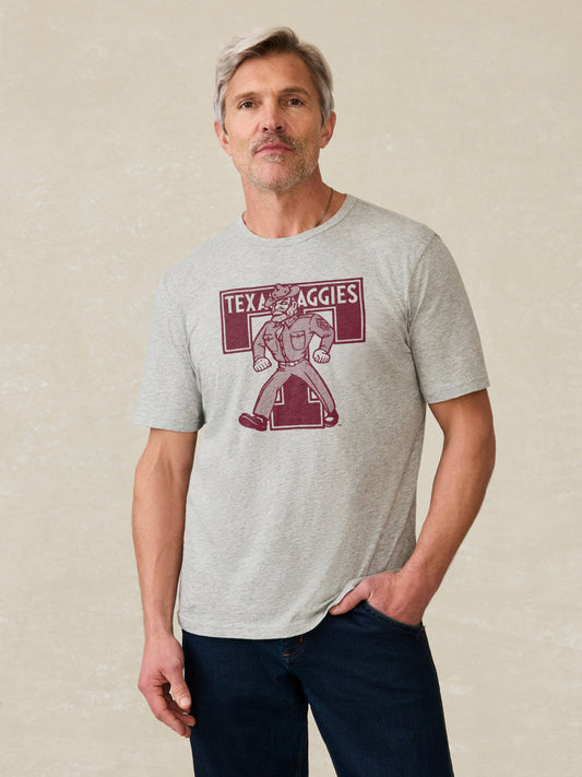 Texas A&M Sunwashed Tee - Granite Heather