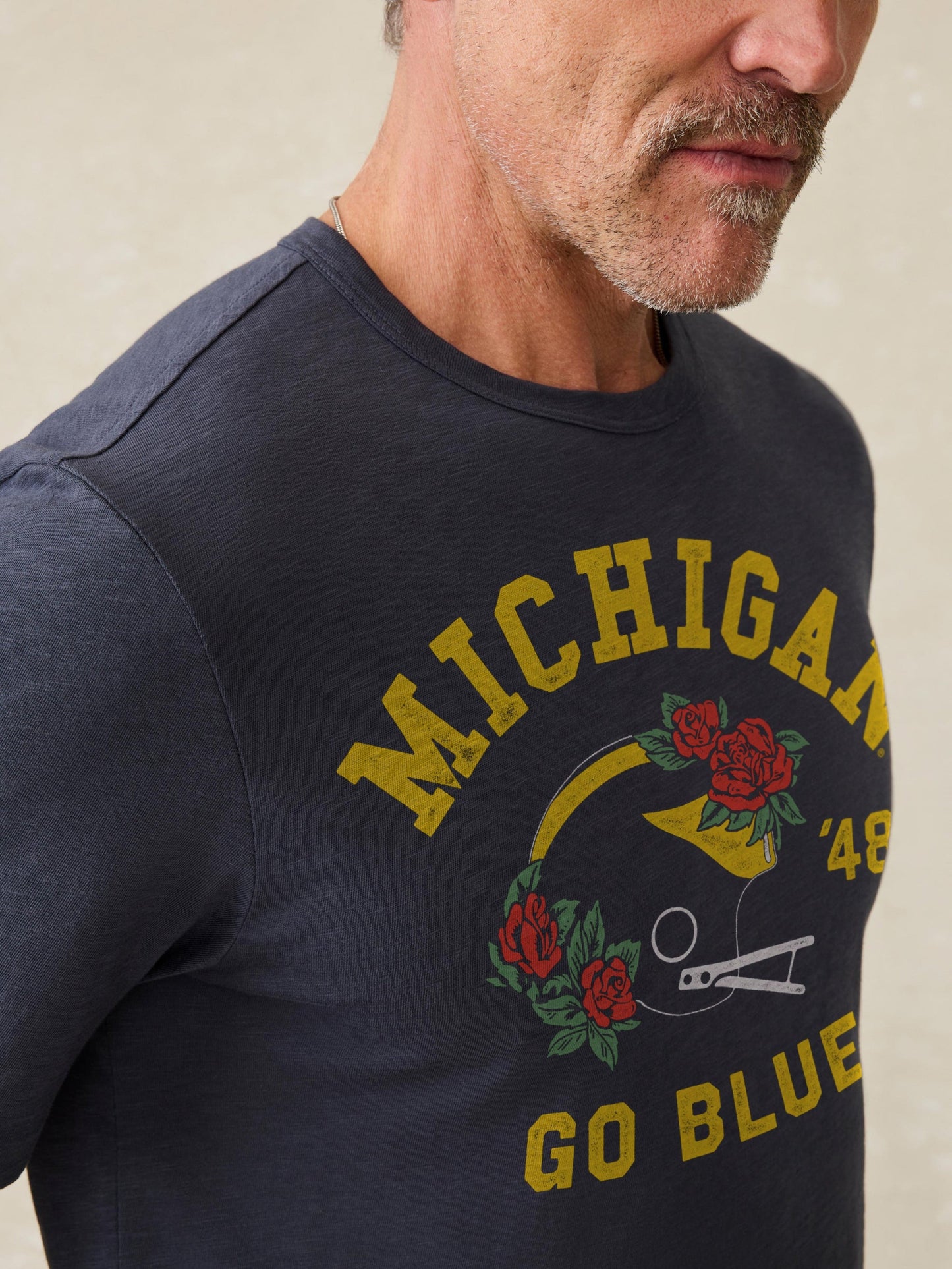 University of Michigan Sunwashed Tee - Dune Navy