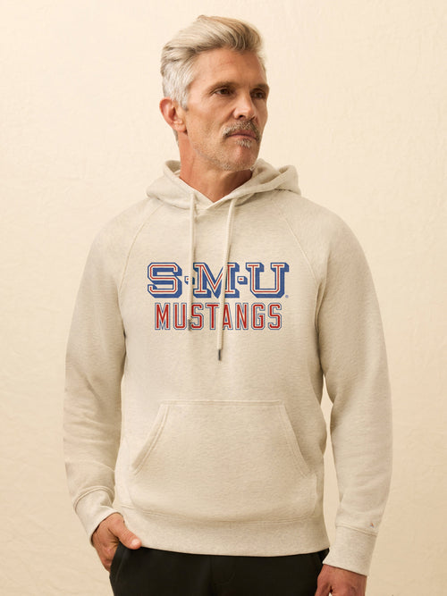 Southern Methodist University High Standard Fleece Hoodie - Antique Ivory Heather