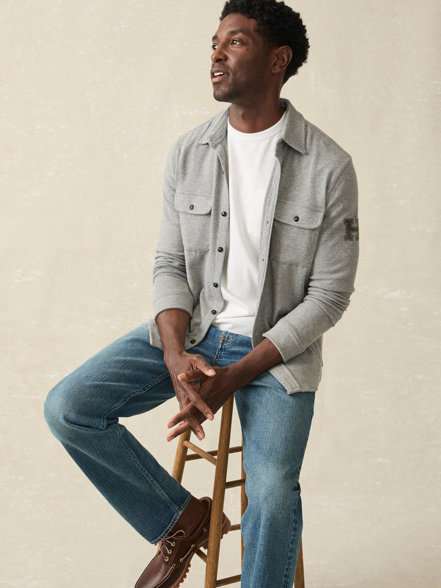 Harvard Legend™ Sweater Shirt - Fossil Grey Twill