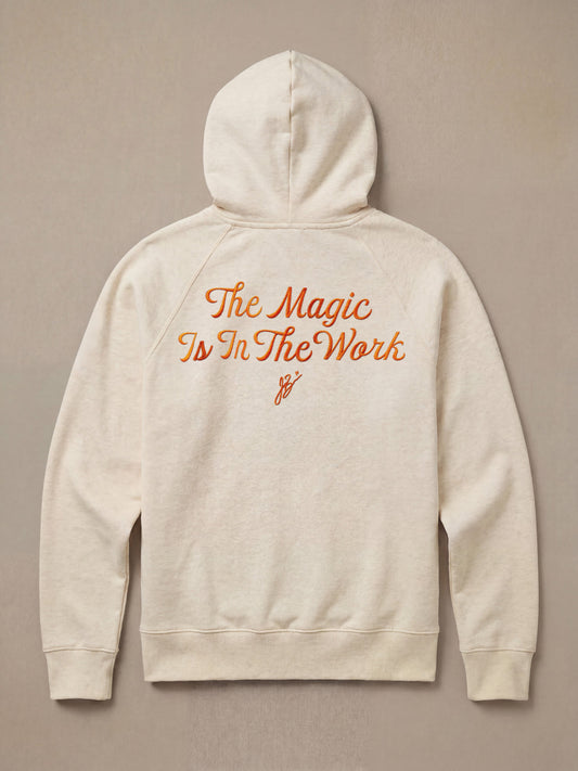 Jalen Brunson High Standard Fleece Hoodie - Antique Ivory Heather