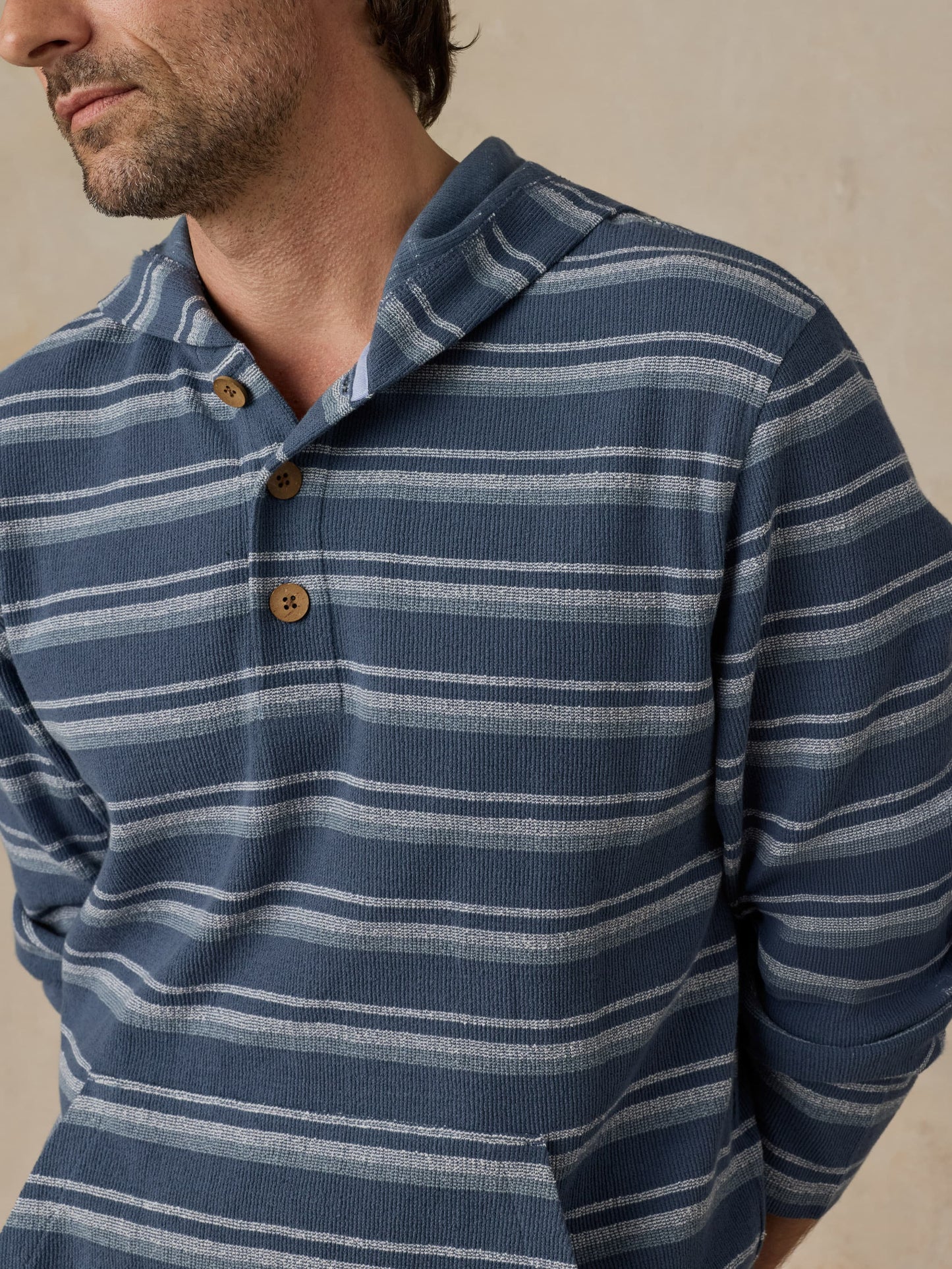 Oasis Hoodie - Bermuda Blue Stripe