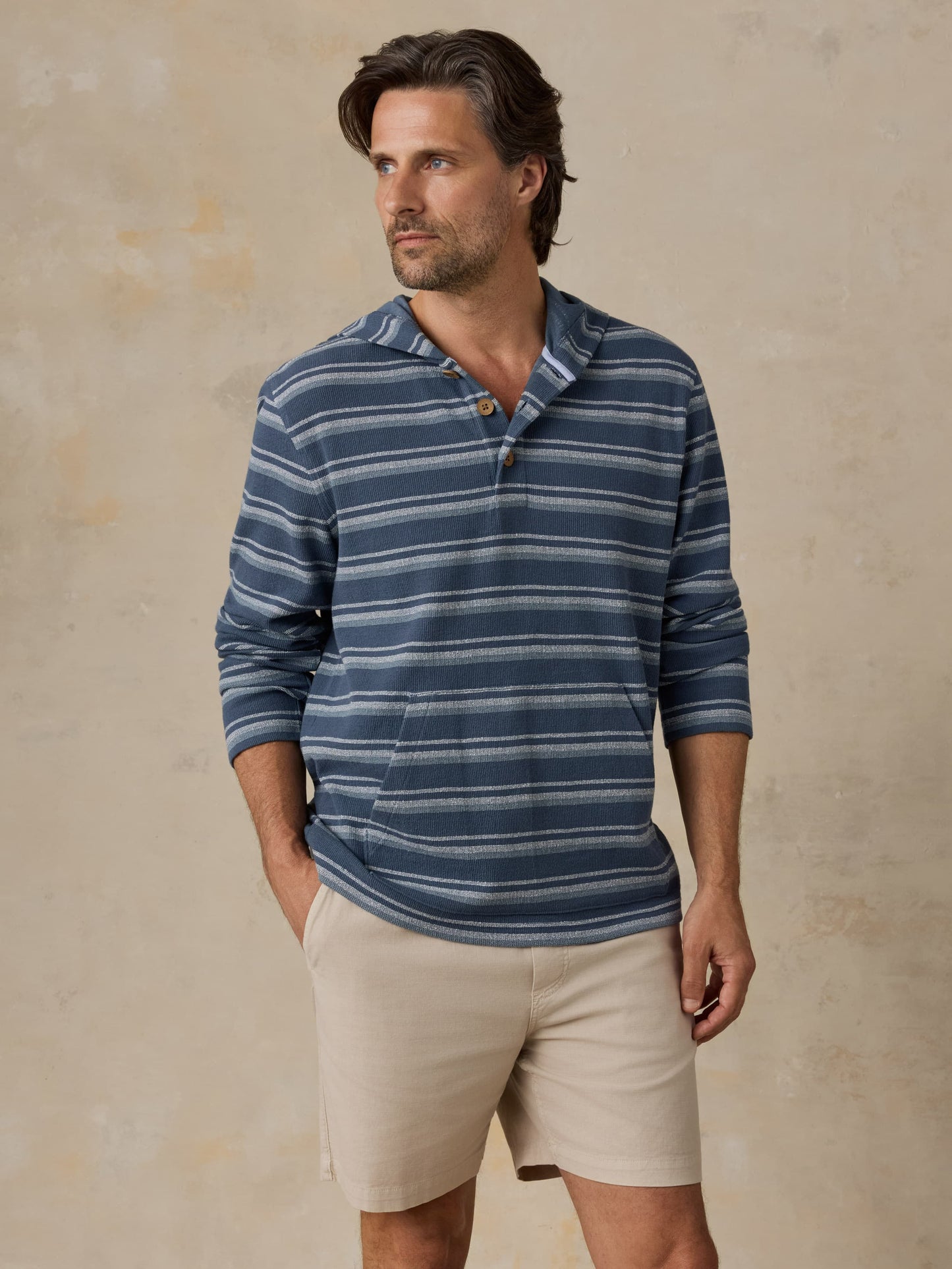 Oasis Hoodie - Bermuda Blue Stripe