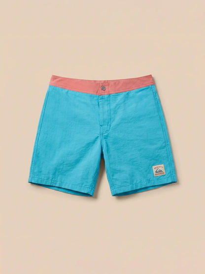 Faherty x Quiksilver Boardshort - Teal Sunrise Block