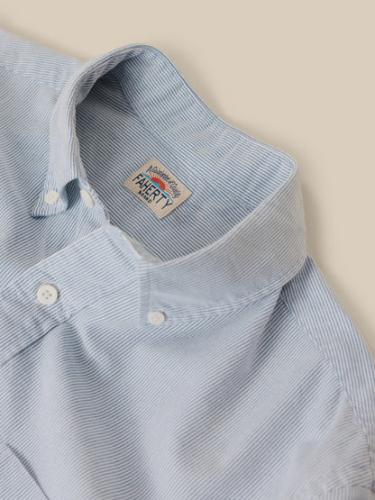 Laundered Oxford Shirt - Classic Blue Stripe